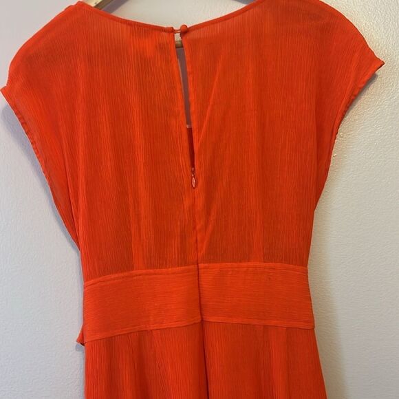 Anthropologie Abbey Belted Crop Wide Leg Jumpsuit Sunset Red Sz 6 Boho Summer - Picture 8 of 14